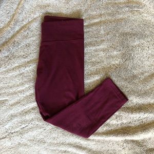 Girls Maroon Capri Leggings